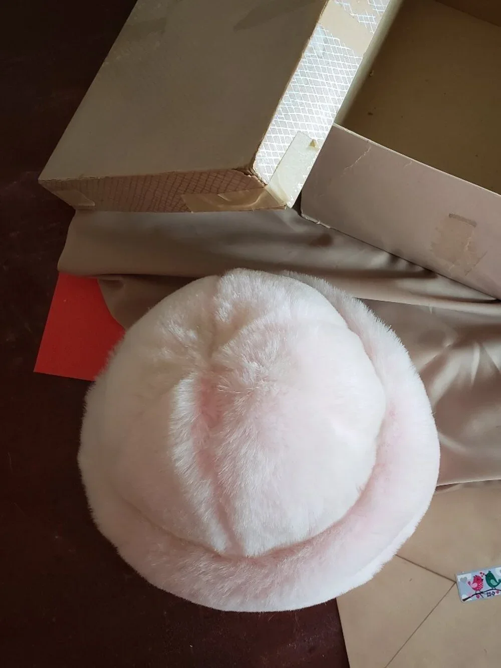 VINTAGE FAUX FUR HAT  PINK!!!! BARBIE ,MY FAIR LADY !!!! - Picture 8 of 11